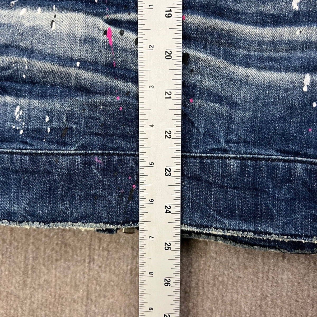 GFTD Los Angeles Aaron Drty Denim Jacket Paint Splatter Distressed Size L NWT