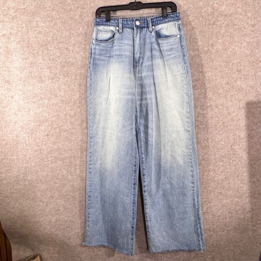 BLANKNYC The Franklin Ribcage Wide Leg Jeans Womens 29 Blue Raw Hem Minimalist