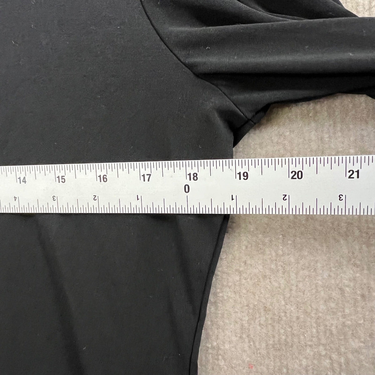 Worthington Women's Black Ruffle V-Neck Long Sleeve Stretch Blouse Top Size L