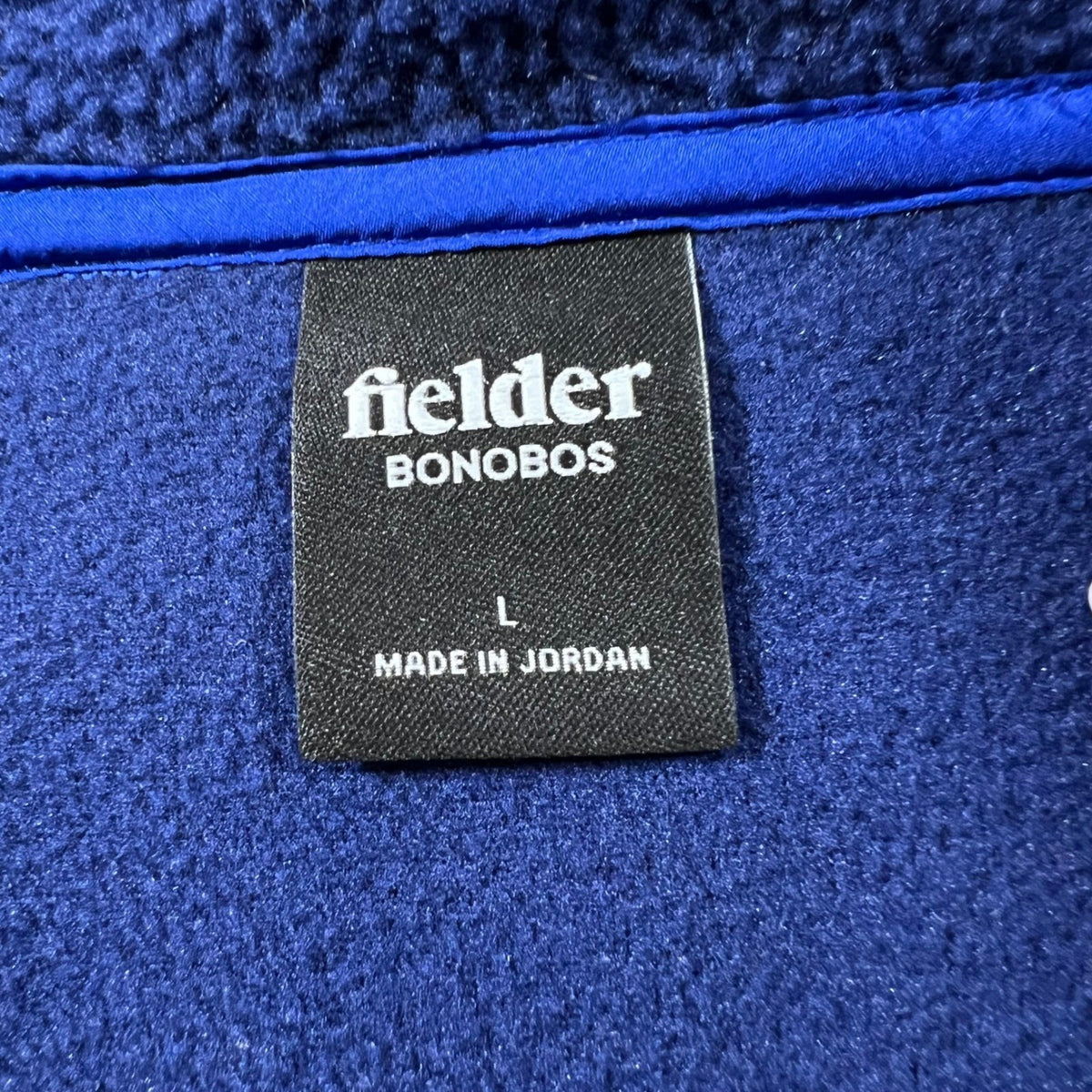 BONOBOS Fielder Pullover Hoodie Fleece Jacket Blue Mens Size L Quarter Zip