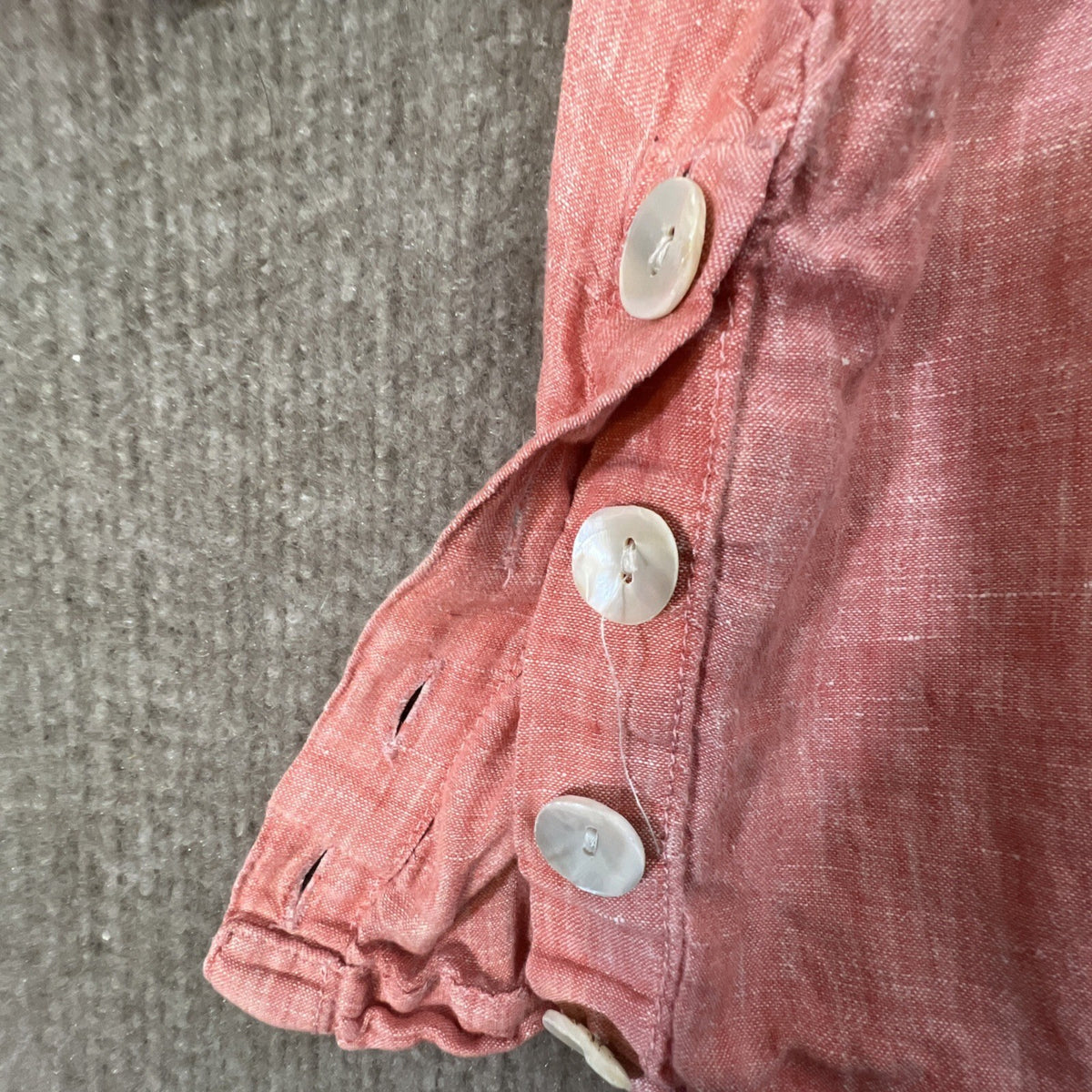 Tahari Women’s 1X Linen Blouse Pink V-Neck Short Sleeve Top Plus Size