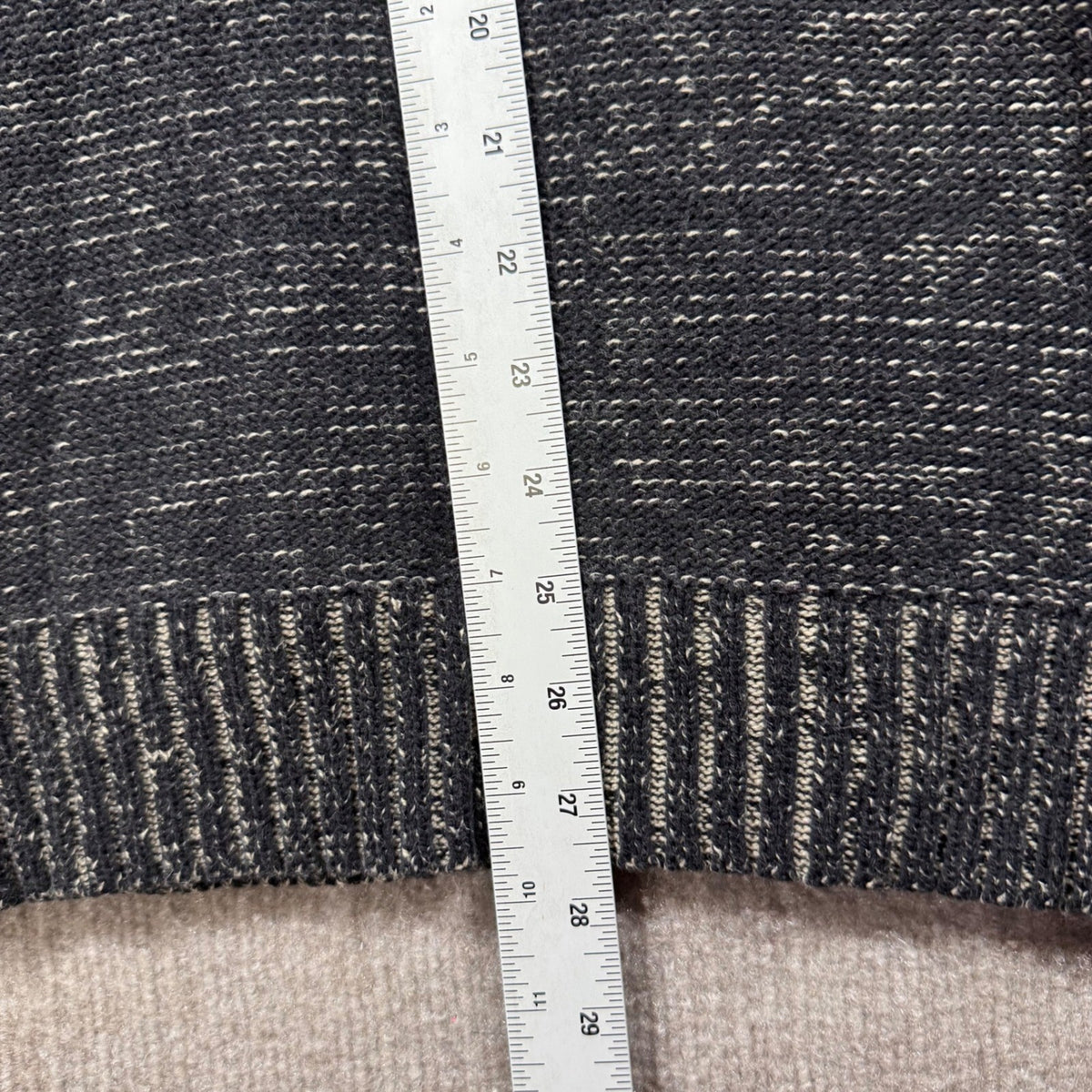 JB Holt Jefferson Shawl Collar Pullover Anorak Sweater Mens Large Black Tan
