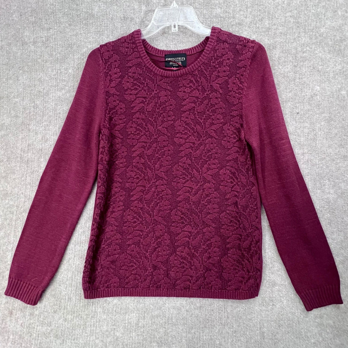 Absolutely Creative Worldwide Stitch Fix Burgundy Knit Sweater - L