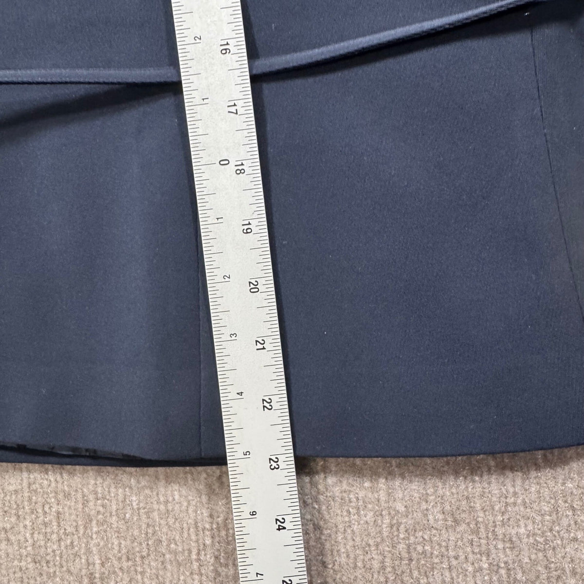 Caslon Navy Blue Belted Blazer Dress Pantsuit Sz 6 Capsule Office Interview Suit
