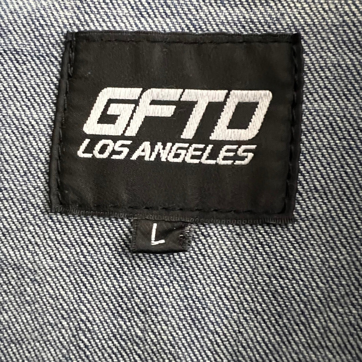GFTD Los Angeles Aaron Drty Denim Jacket Paint Splatter Distressed Size L NWT
