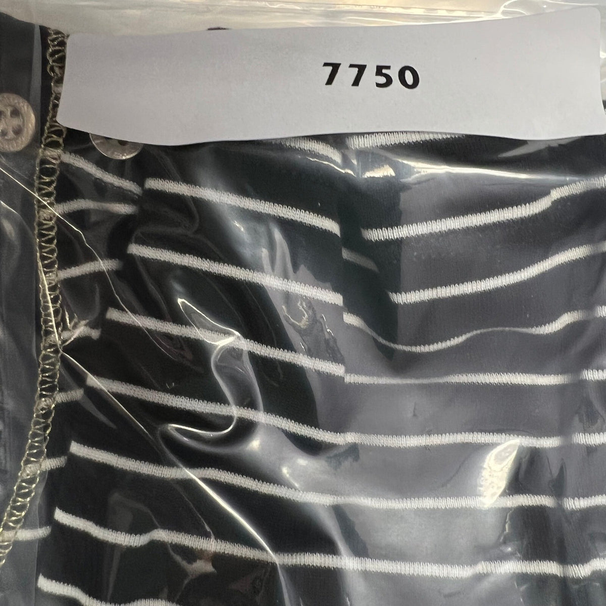 WEEKEND MaxMara Navy White Striped Long Sleeve T Shirt Butterfly Detail Size M