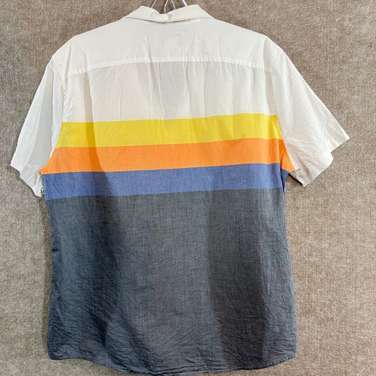 Original Penguin Button Up Shirt Mens L Stripe Resort Retro Coastal Summer