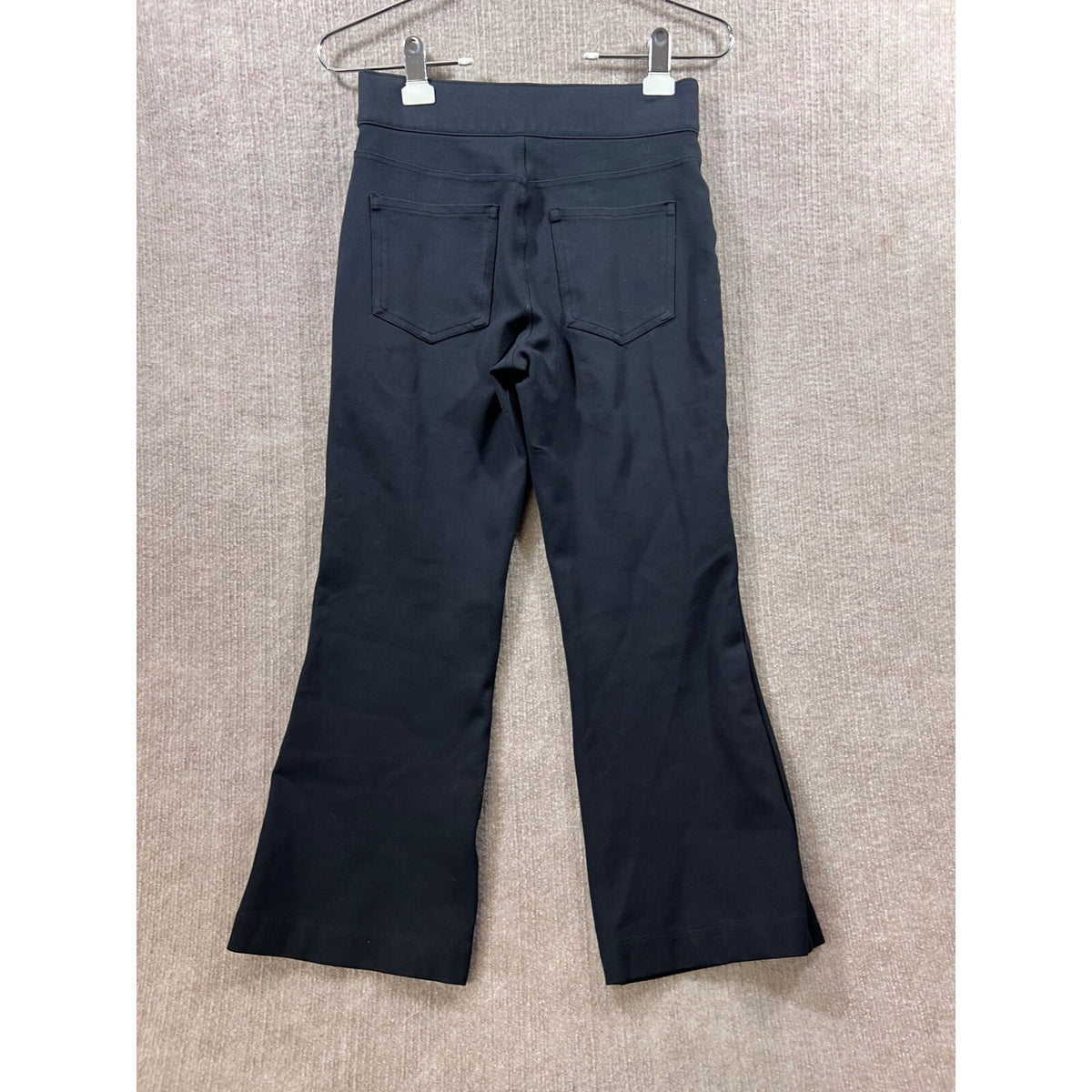 Spanx Flare Pants Womens Small Black Stretchy Pull On Workwear Minimalist
