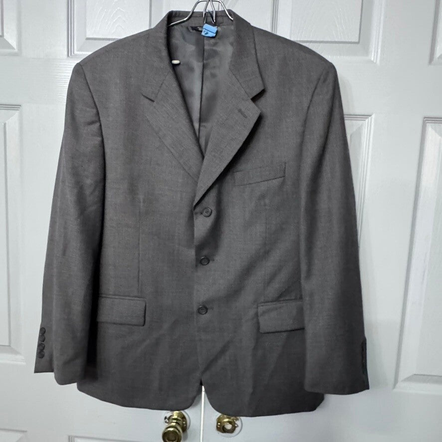 Nino Fenzi Men's Blazer 44S Gray Lanificio di Schio Merino Wool Sport Coat Italy
