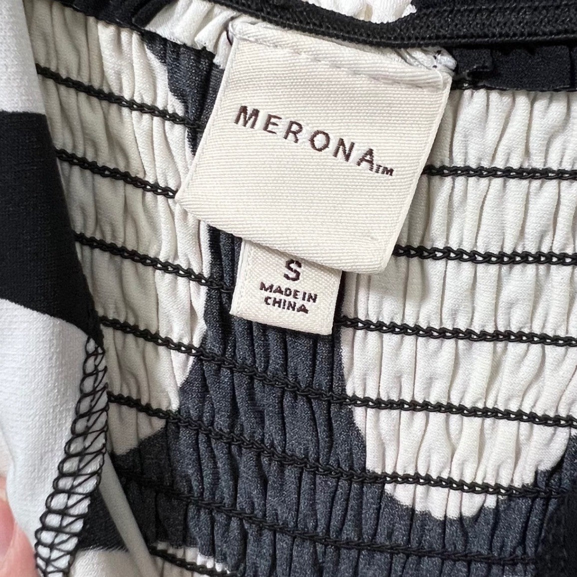 Merona Black White Polka Dot Wrap Dress Midi Spaghetti Strap