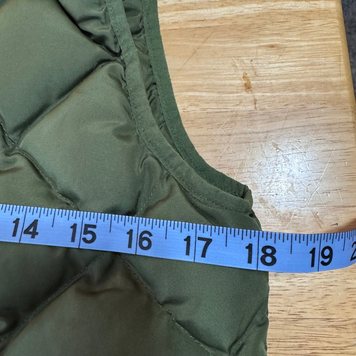 Woolrich Quilted Puffer Vest Womens Small Olive Green Down Fill Gorpcore