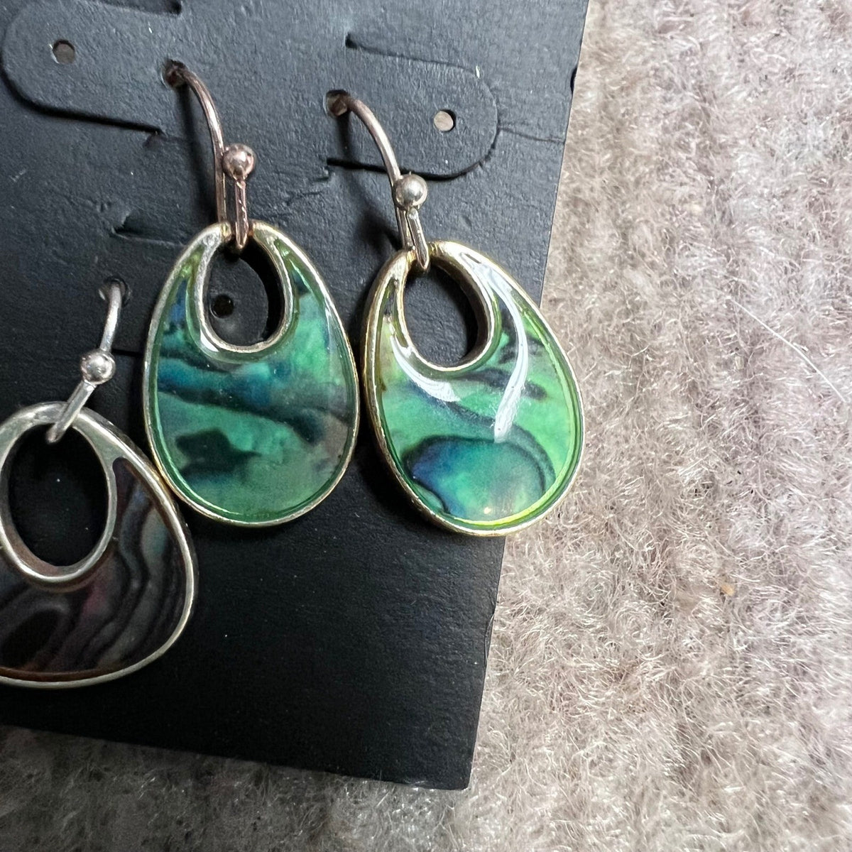 Tanya Creations Earring Set Women 3pc Faux Abalone Shell Dangle Drop Boho