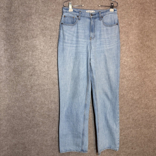 Abercrombie & Fitch The Loose High Rise Jeans Wome 29 8L Light Wash Denim Casual