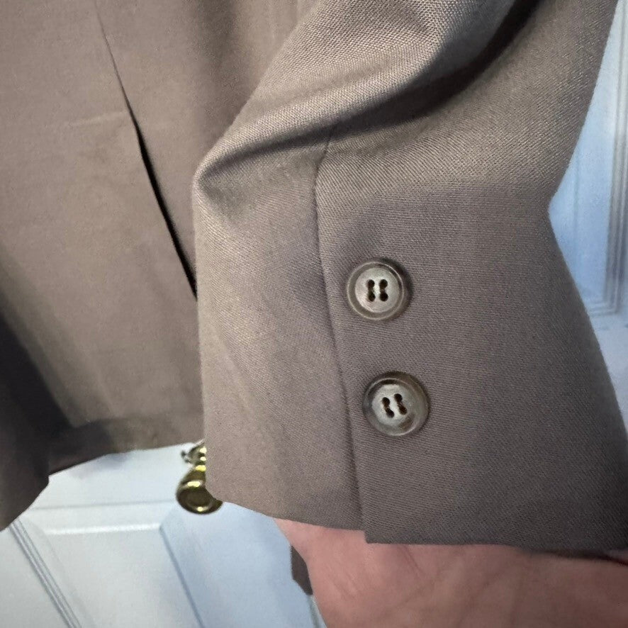 Brooks Brothers Blazer Jacket Mens 46 Reg Tan Brown Wool Blend Sport Coat