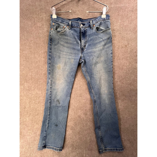 Levis 511 Slim Fit Jeans Mens W30 L30 Light Wash Denim Distressed