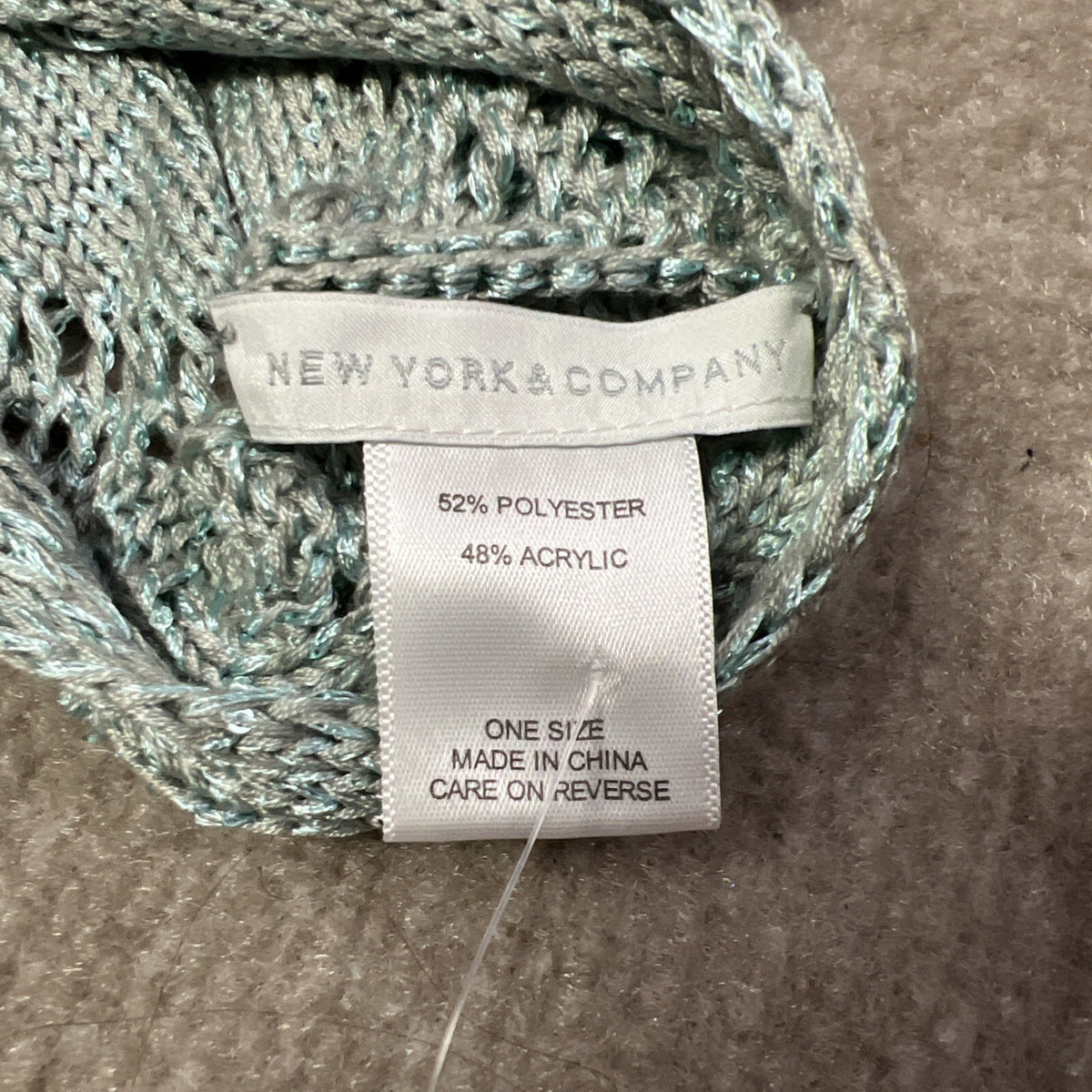 New York & Company Infinity Scarf Blue Chevron Lace Knit NWT One Size Soft
