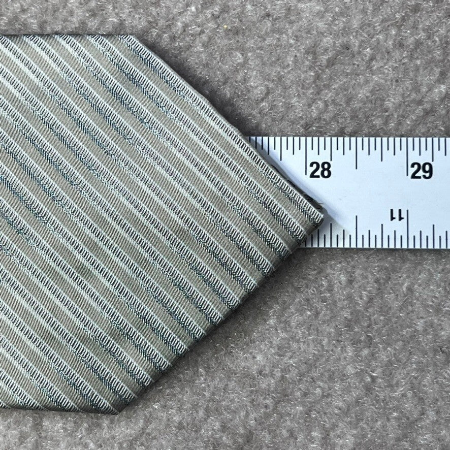 RC Gray Striped Silk Tie Handmade Woven Classic Men's Necktie Business Workwear