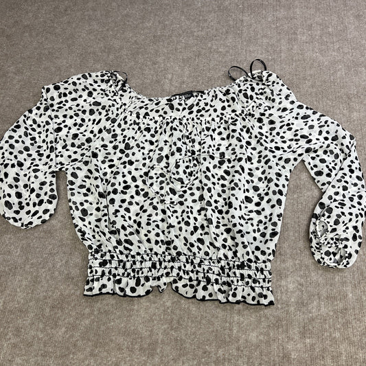 VTG Forever 21 Top Women’s Medium Sheer Y2K Coquette Fairycore Polka Dot