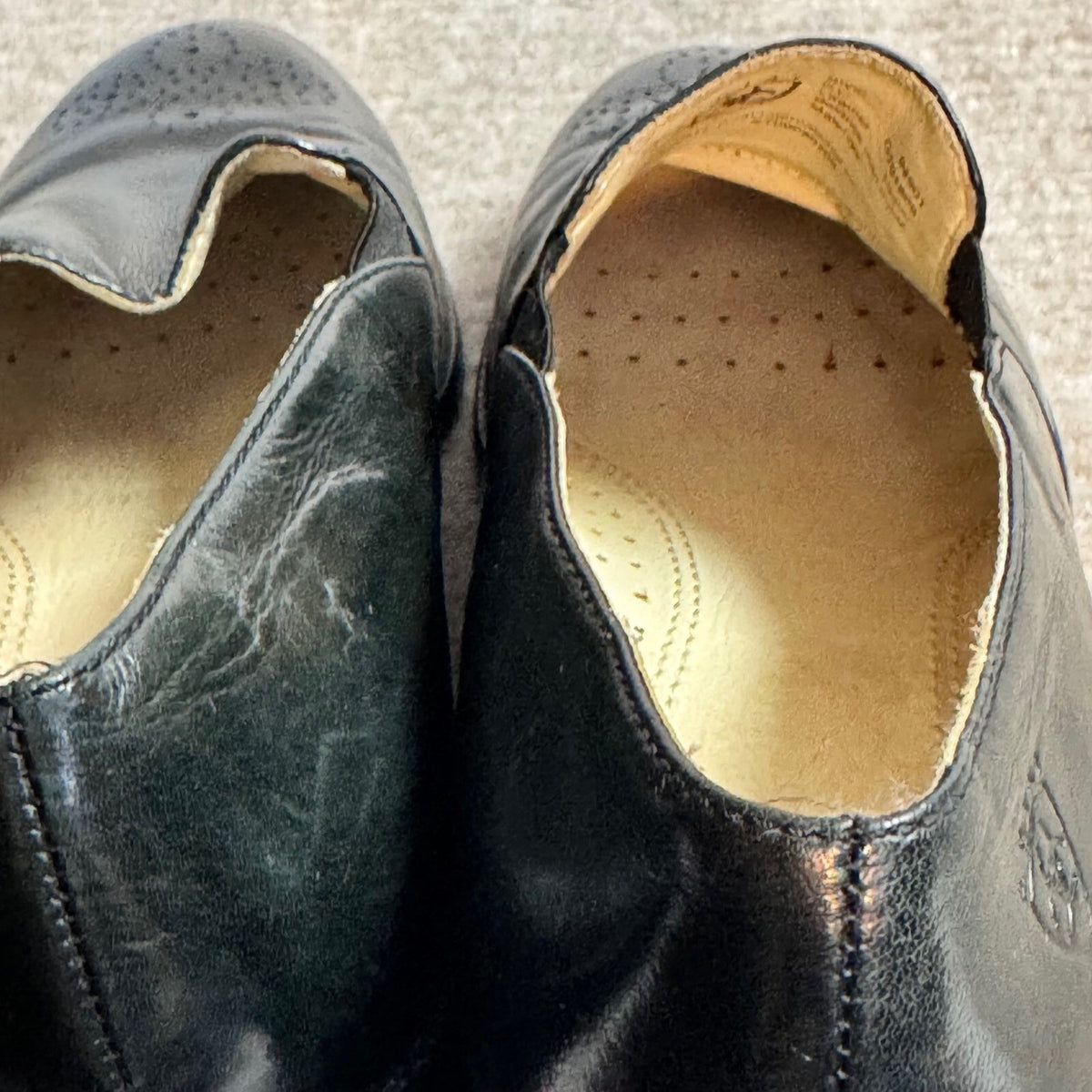 Ariat Leather Loafers Womens Black Brogue Detail Slip On Block Heel Classic