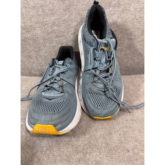 Hoka Gaviota 2 Running Shoes Mens 10.5 Grey Yellow Stability Sneakers