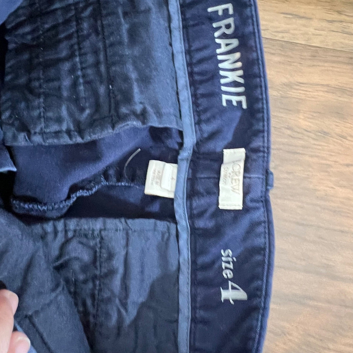 J Crew Factory Frankie Chino Pants Womens 4 Navy Stretch Slim Ankle 08621