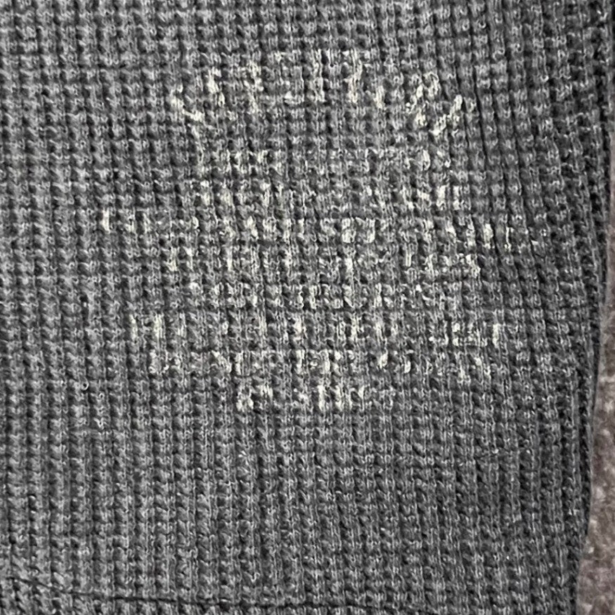 Vintage Structure Y2k USA Mens XL Gray Long Sleeve Waffle Knit Thermal Shirt