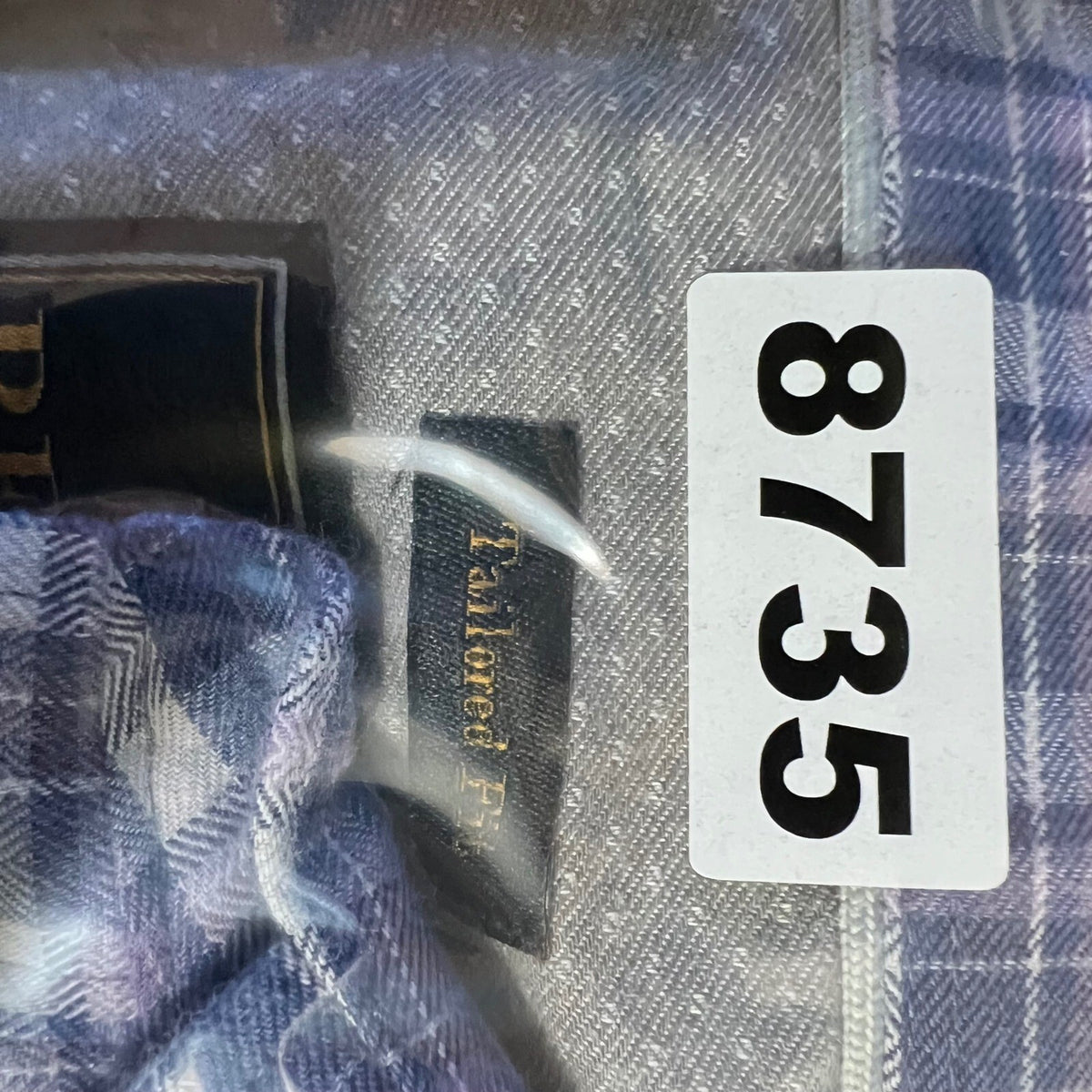 Jos A Bank Reserve Button Down Shirt Mens L Blue Plaid Cashmere Blend Tailored