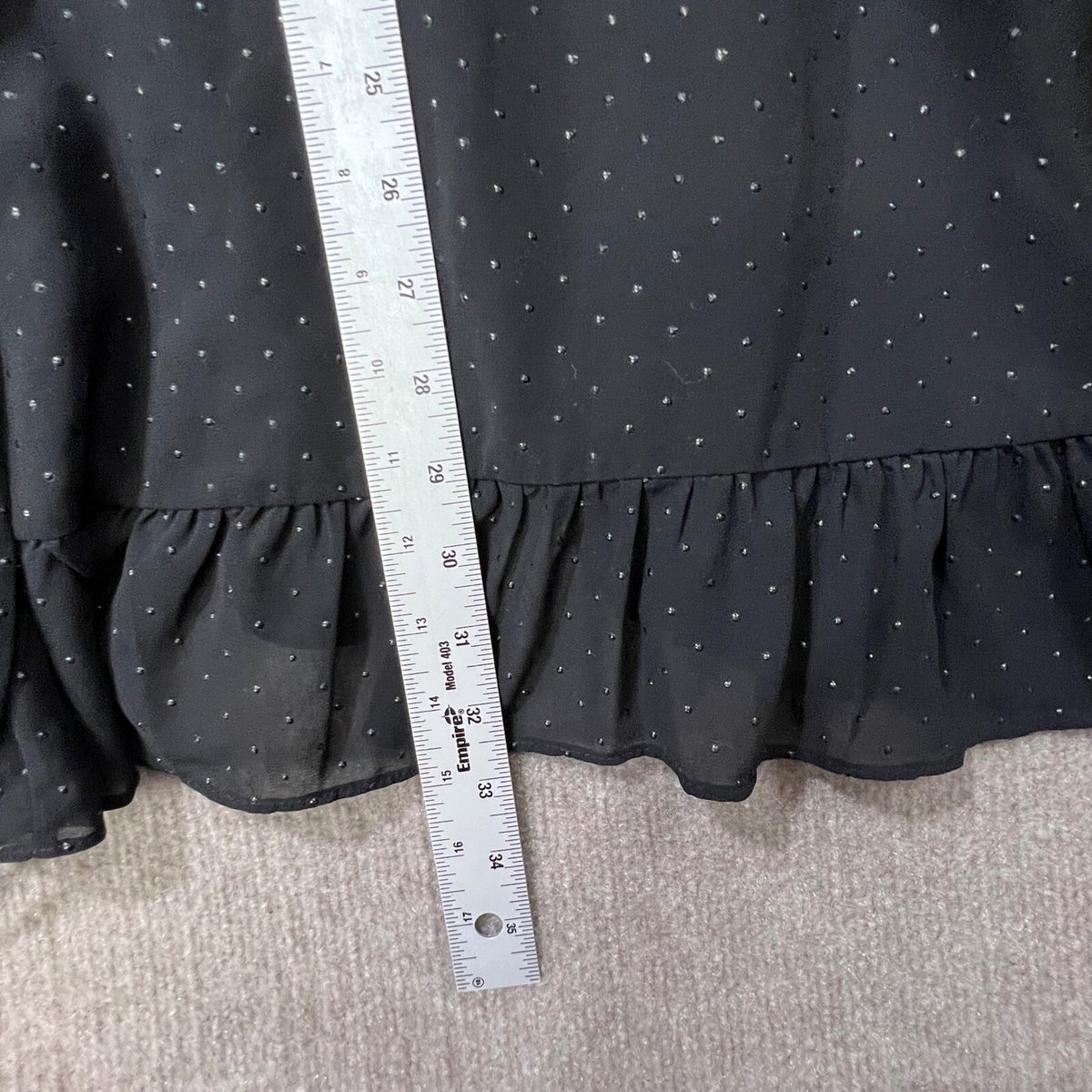 ALLSAINTS Niyah Shimmer Wrap Dress Black Ruffle V Neck Long Sleeve Mini S