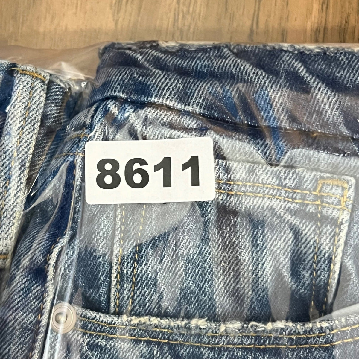 Good American Straight Leg Jeans Women 6/28 Blue Medium Wash High Rise Raw Hem