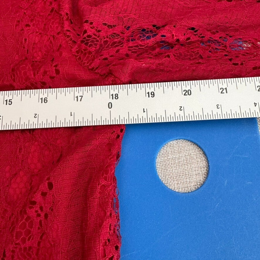 Indigo Soul Sz M Red Lace Mini Dress