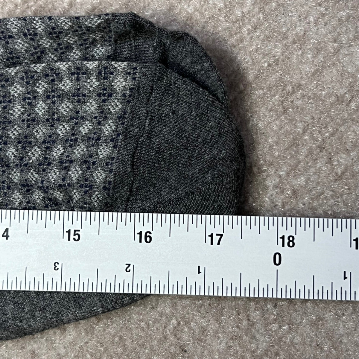 Claybrooke Men's Graph Dress Socks Size 10-13 Gray Checkered Cotton Blend
