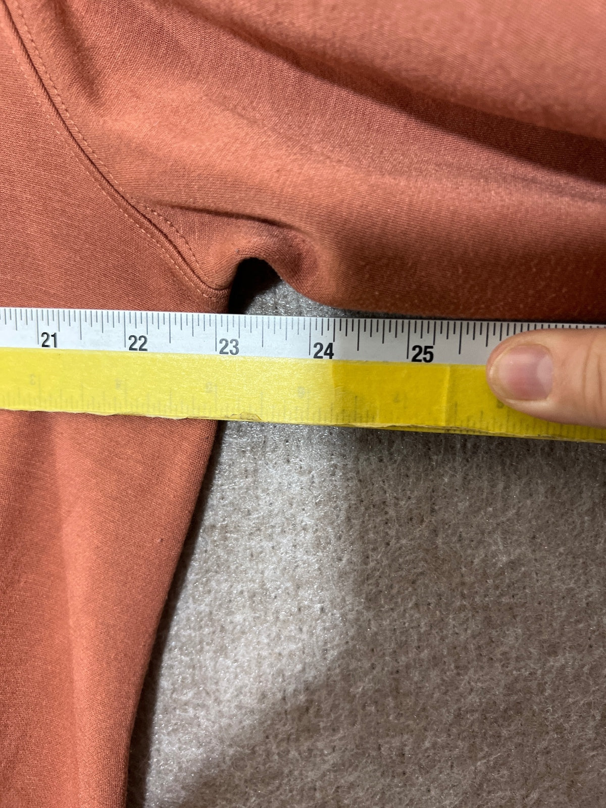 Grace & Lace Rust V-Neck Hoodie Sweatshirt, Size Large