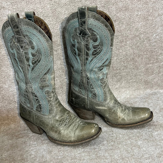Ariat Women's Western Cowboy Boots Distressed Gray Leather Size 7B