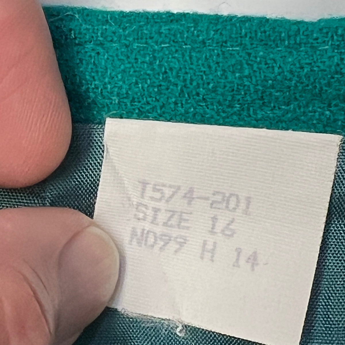 Pendleton Wool Suit Set Teal Green Skirt and Blazer Vintage Made in USA