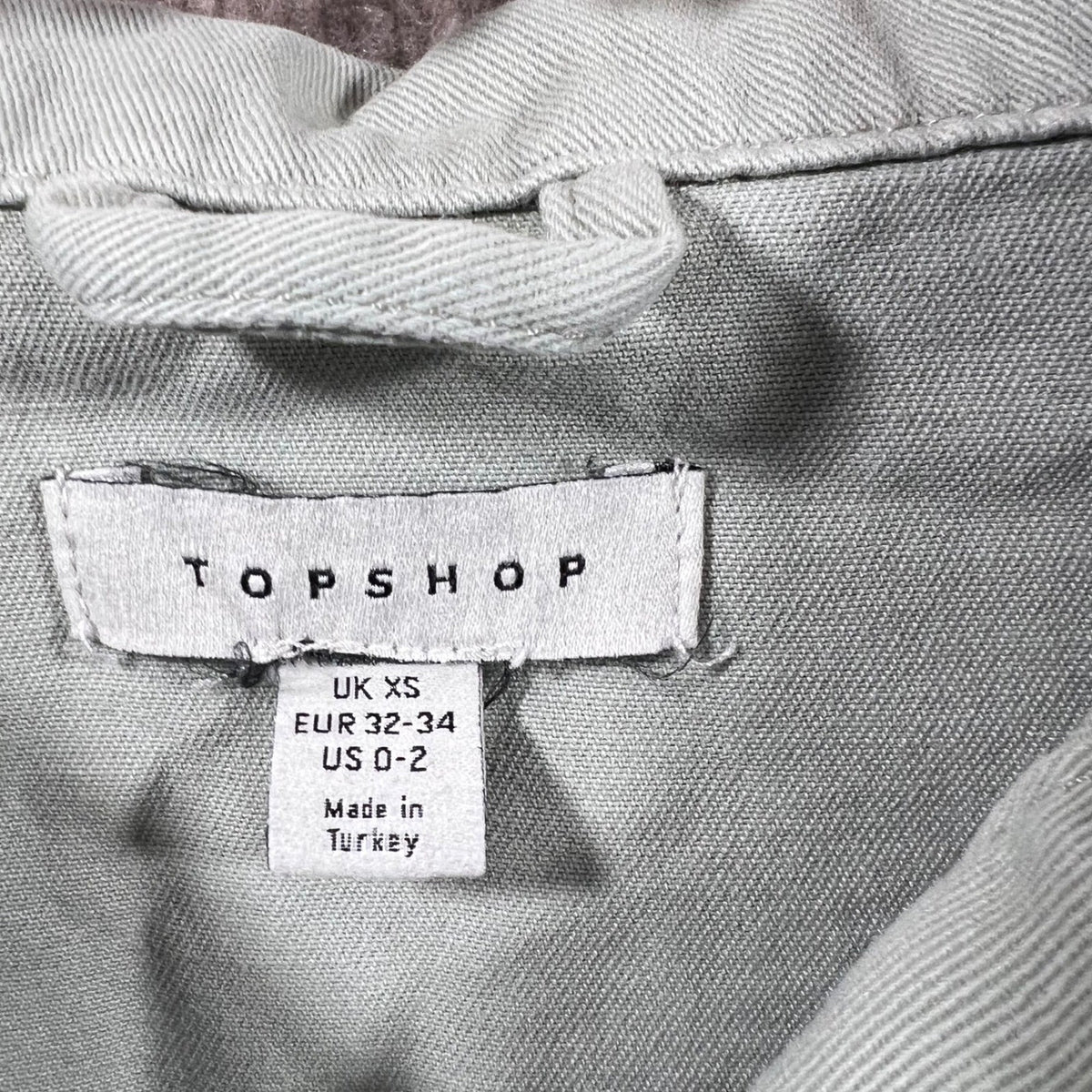 TOPSHOP Utility Chore Jacket Button Front Long Sleeve Casual Oversize Womens XS