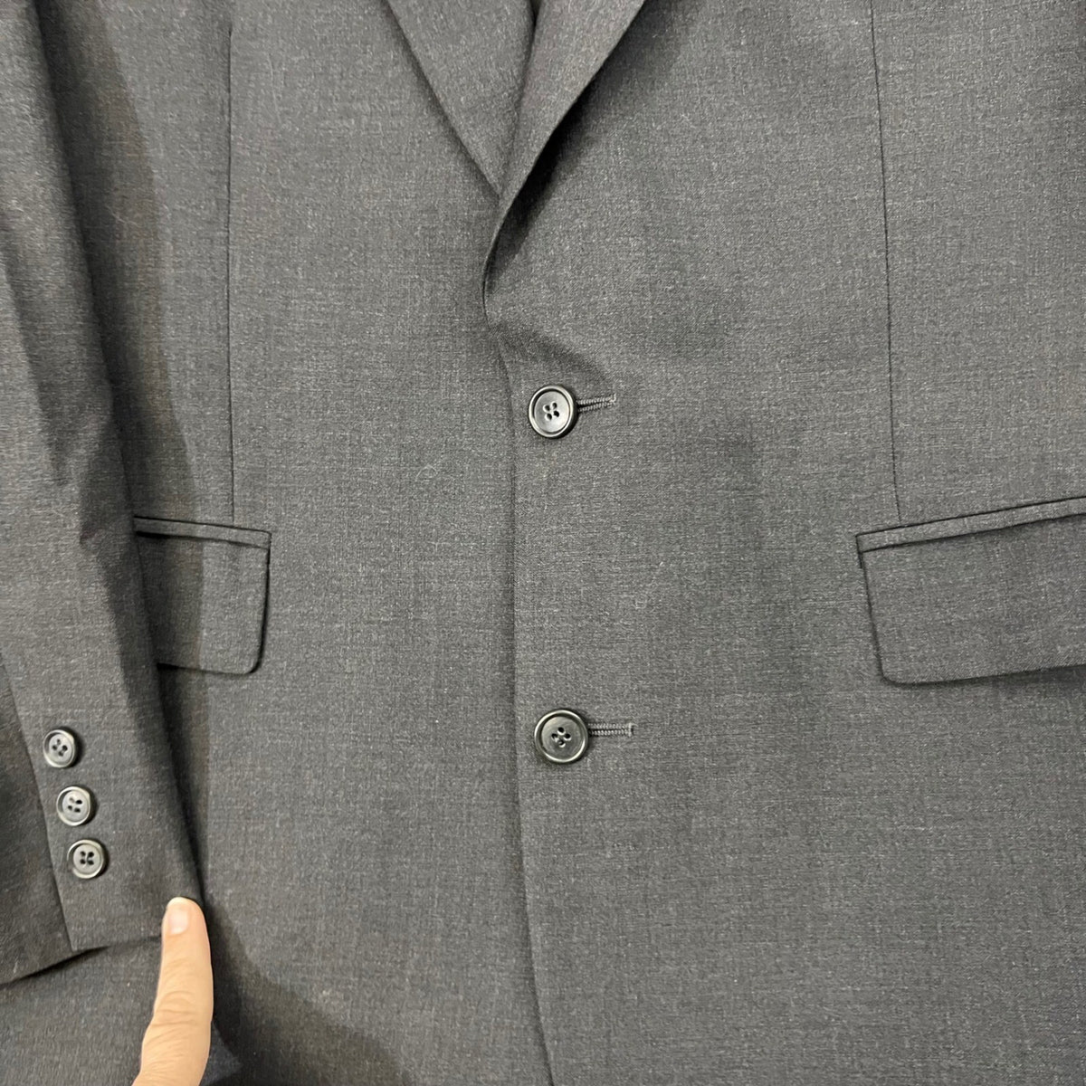 Brooks Brothers Brooksease Sport Coat Blazer 40R Wool Blend Gray Two Button