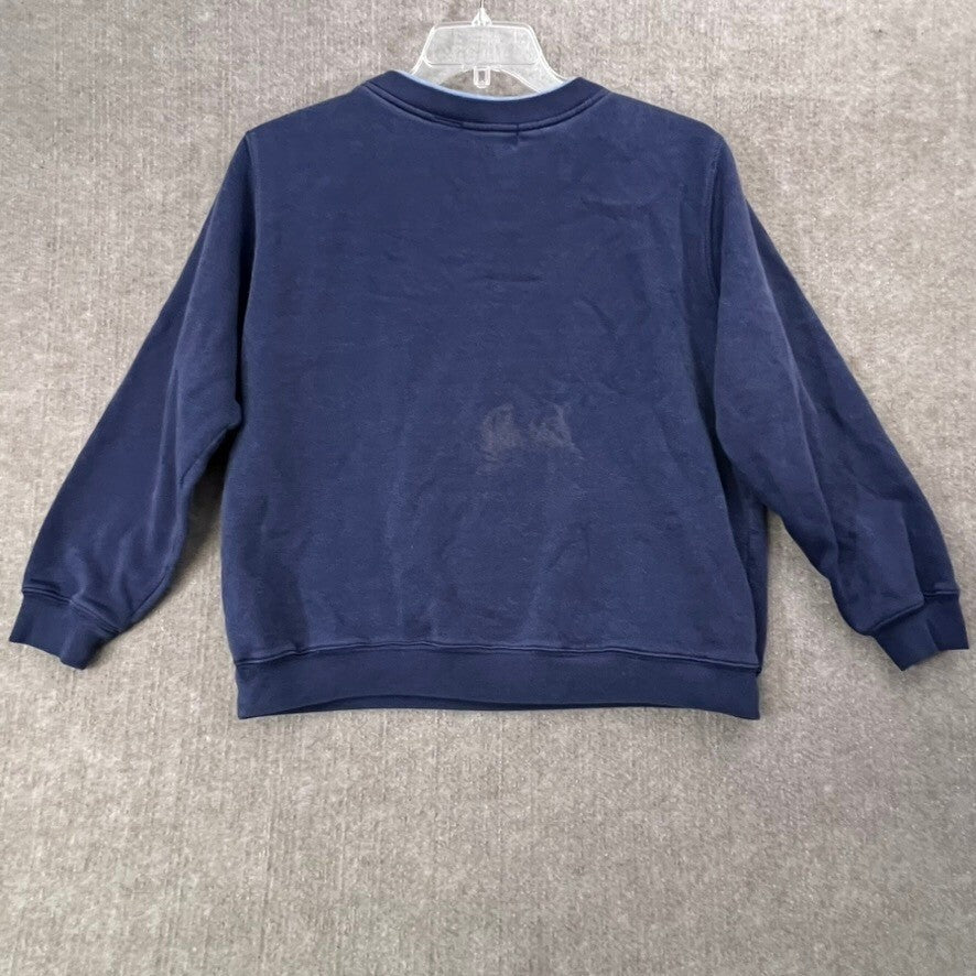 Shenanigans Medium Blue Crewneck Sweatshirt Embroidered Angels Vtg Grannycore
