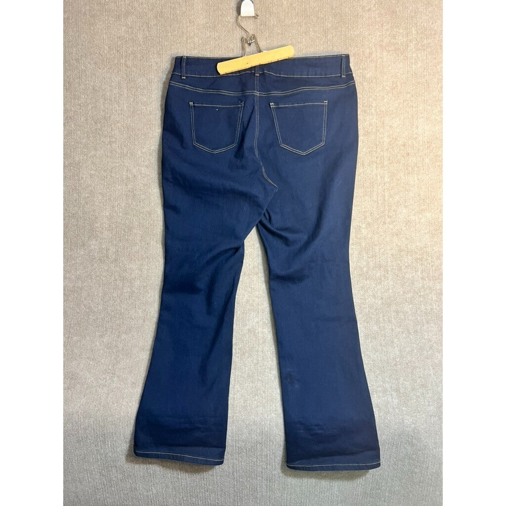 Copper Flash Jeans Womens 20W Plus Dark Wash Bootcut Stretch Denim
