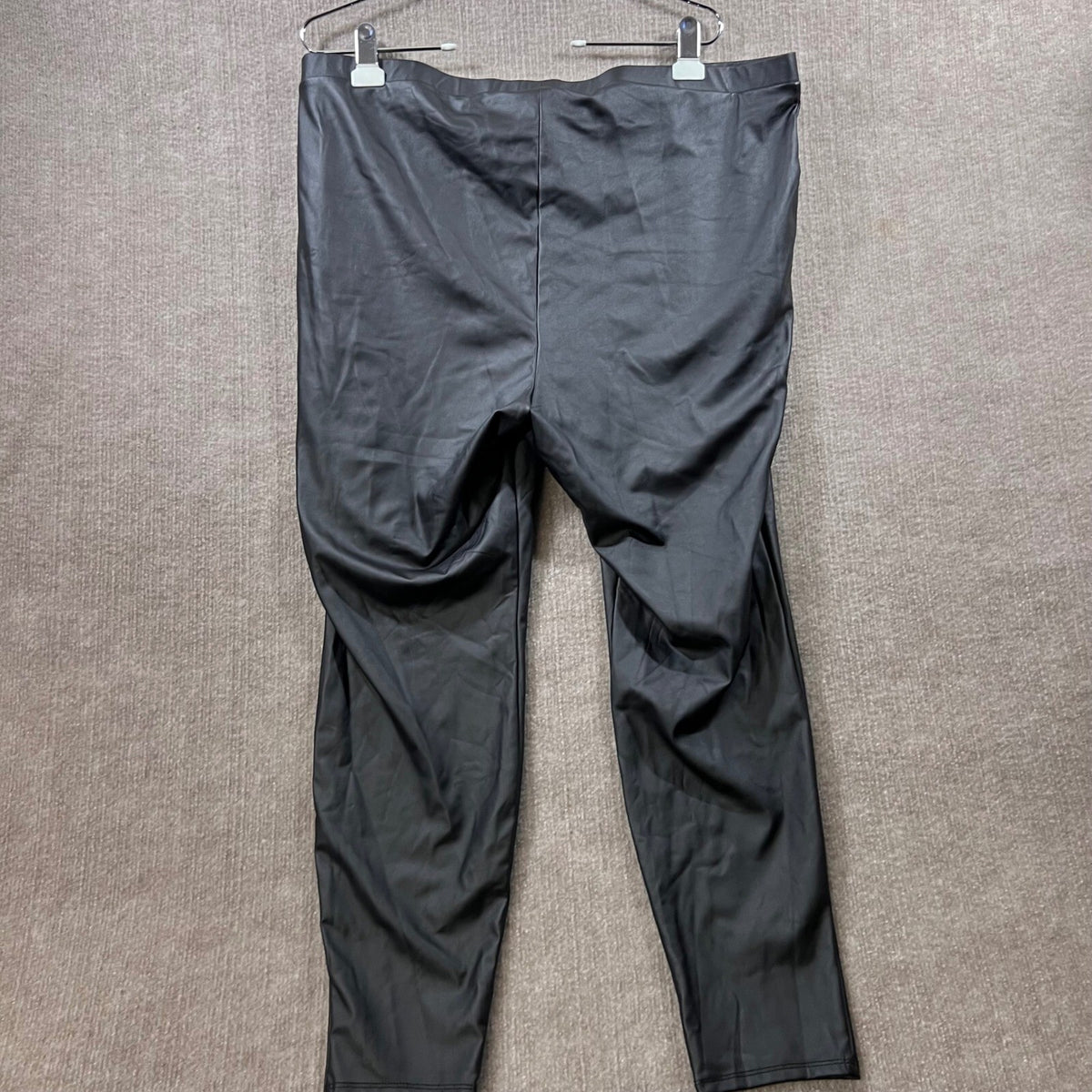 Torrid Black Faux Leather Leggings Pants Stretch High Rise Plus Size 3
