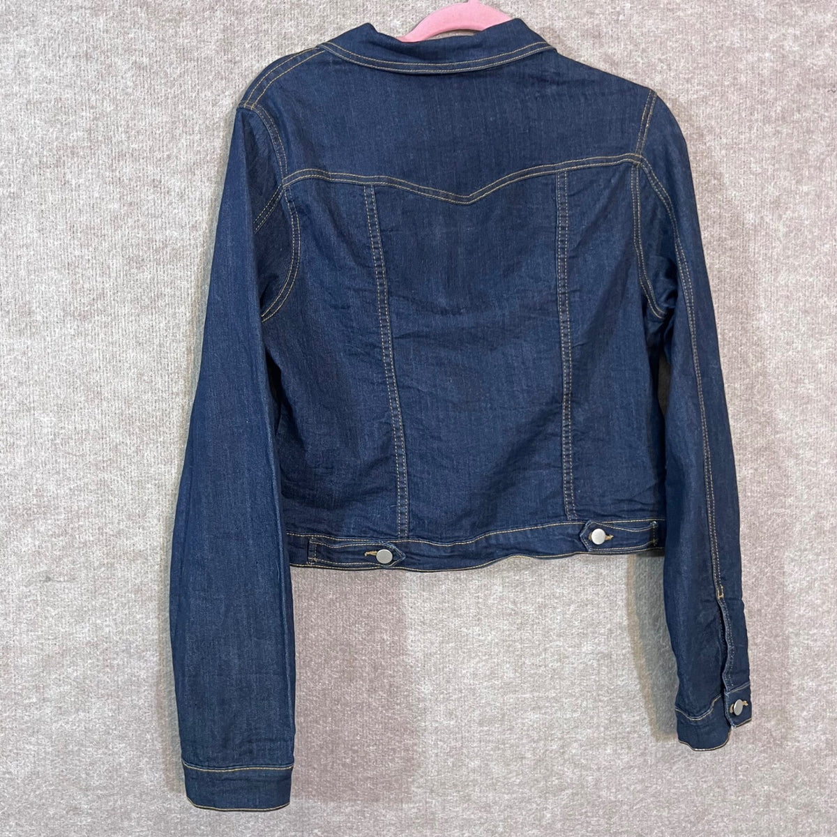 Judy Blue Womens 2XL Denim Jacket Dark Wash Stretch Trucker Jean Jacket Plus