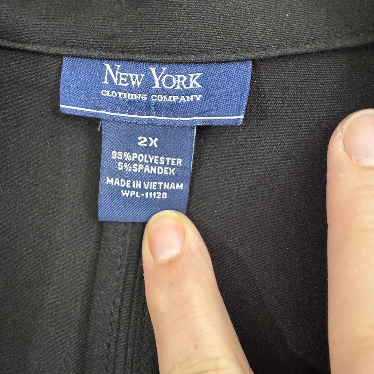 New York Clothing Company Black Blazer Jacket Women Plus Size 2X Single Button