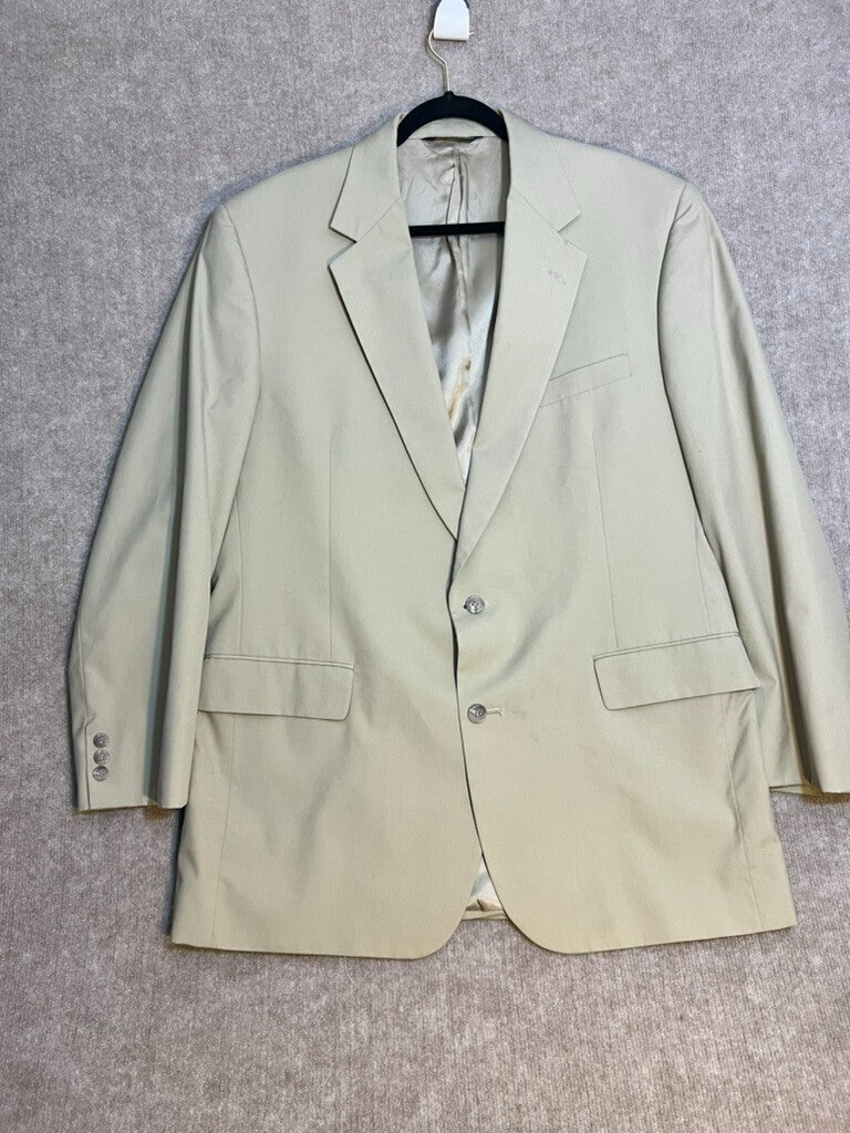 Brooks Brothers Tan Jacket Men 44L Single Vent Light Weight Sport Coat