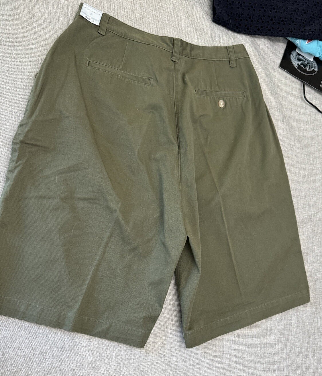 Casual Walking Shorts Wmn Sz 12 NWT Olive Mountain Lake Hiking Outdooors