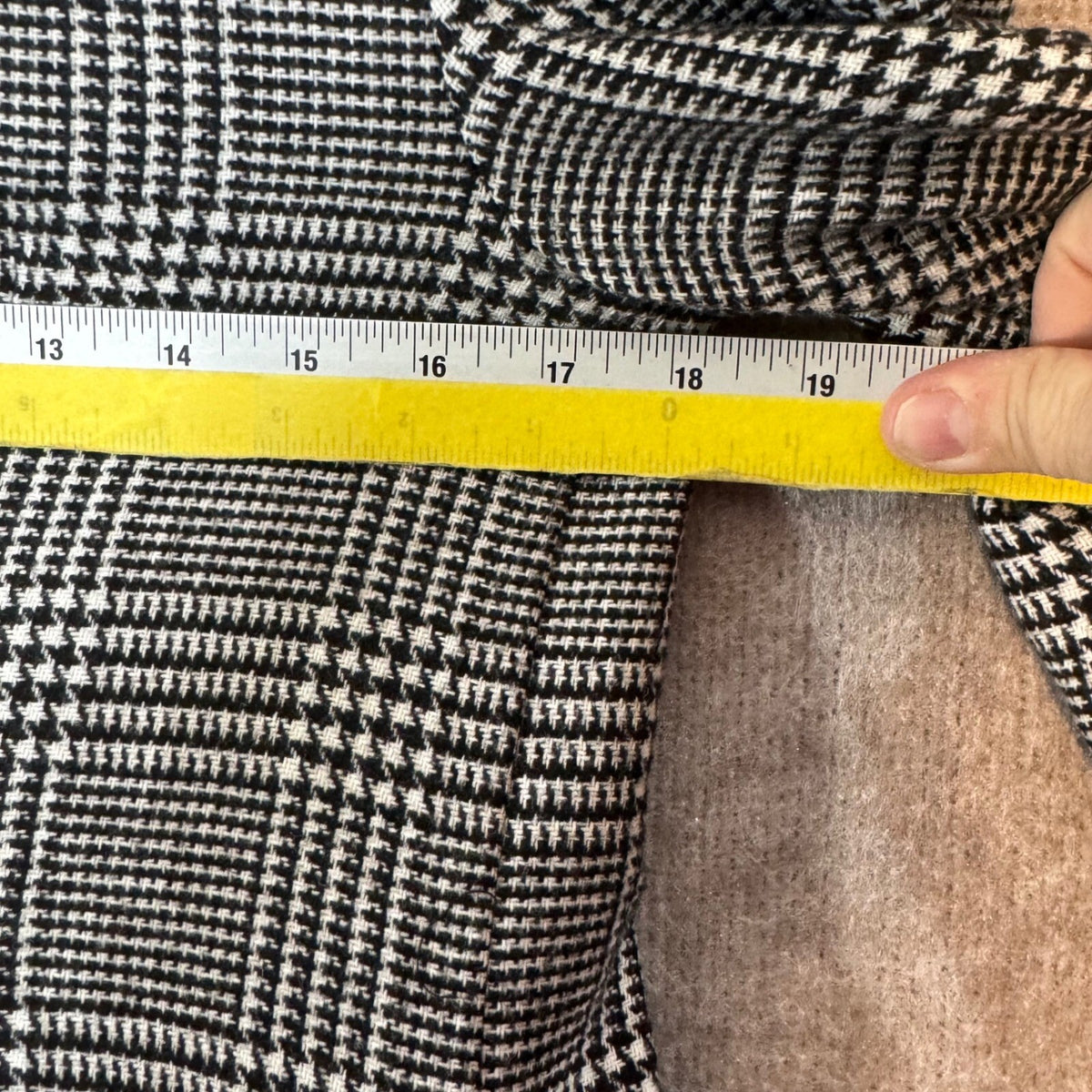 Current/Elliott Glen Plaid Blazer Women 1 Black White Wool Blend Academic Chic