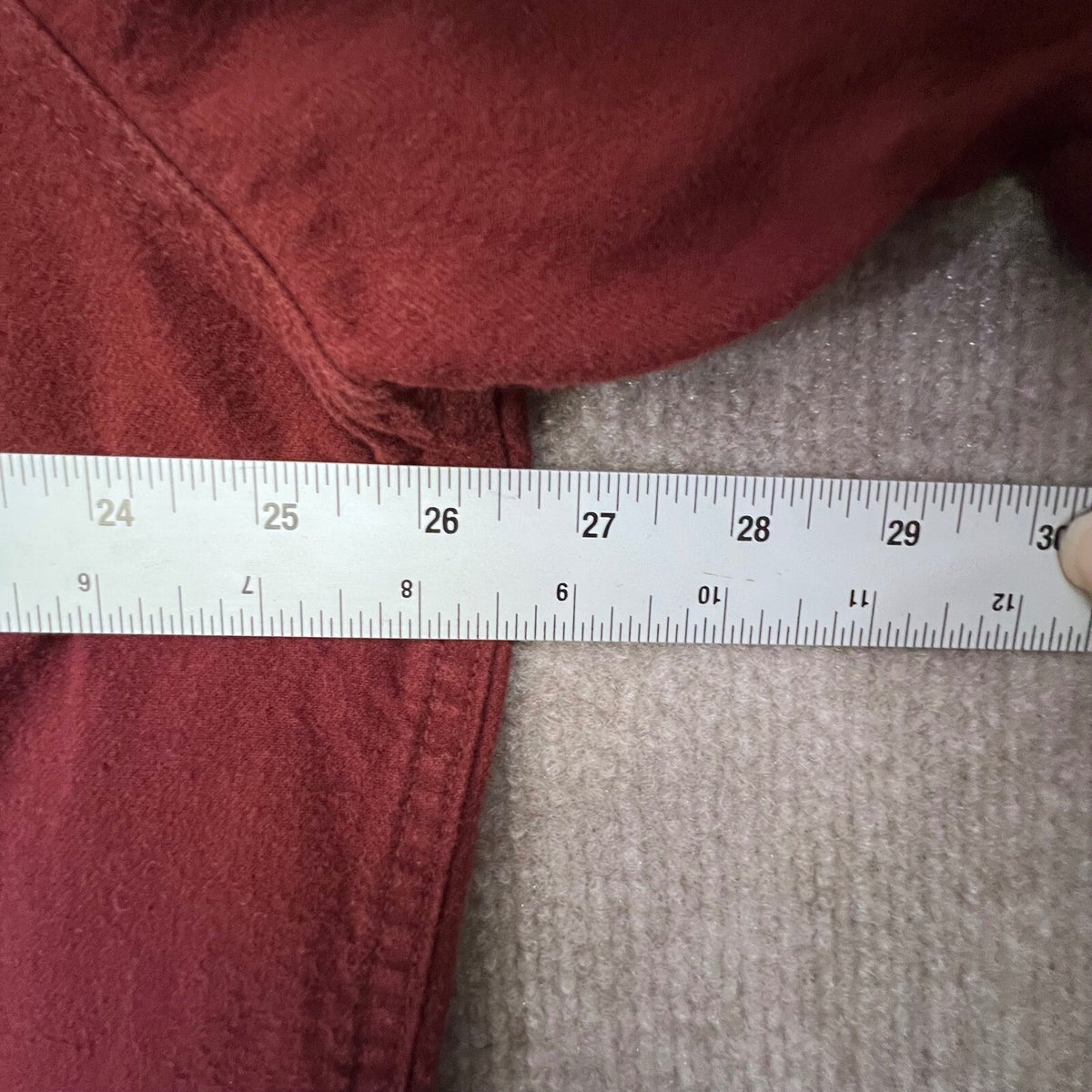 Vintage Eddie Bauer Mens XXL Button Down Shirt Long Sleeve Casual Top Burgundy