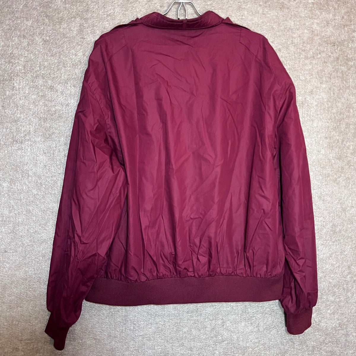 Vintage Members Only Jacket Mens XL Maroon Racer Bomber Lightweight Classic