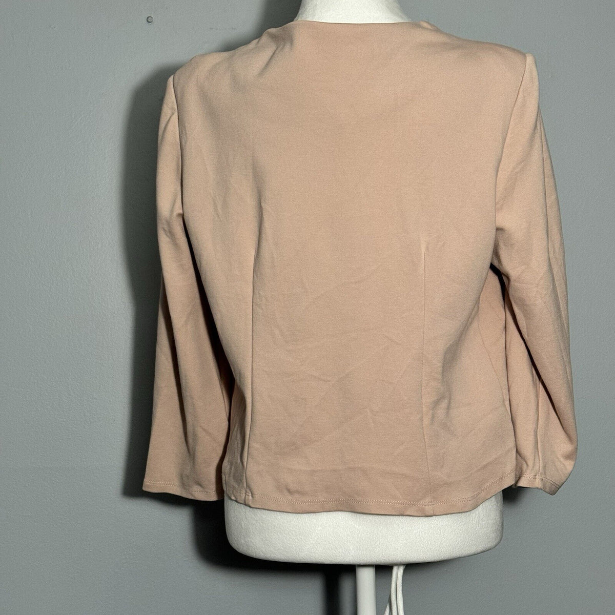 Blazer Jacket Peach Open Front Minimalist Business Casual Career