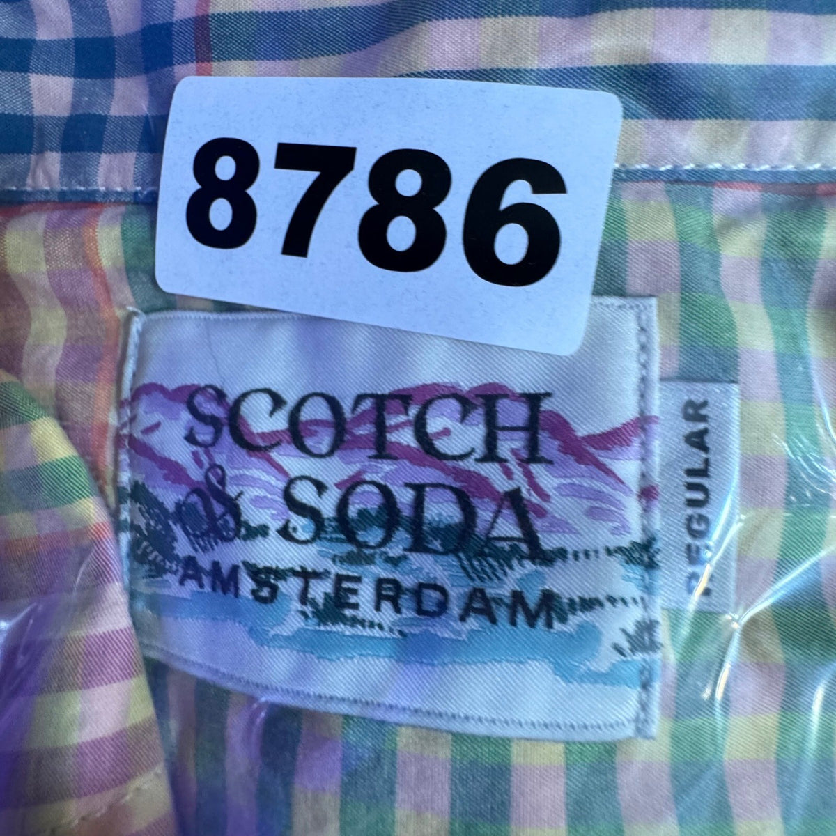 Scotch & Soda Button Down Shirt Mens Small Multi Color Plaid Organic Cotton