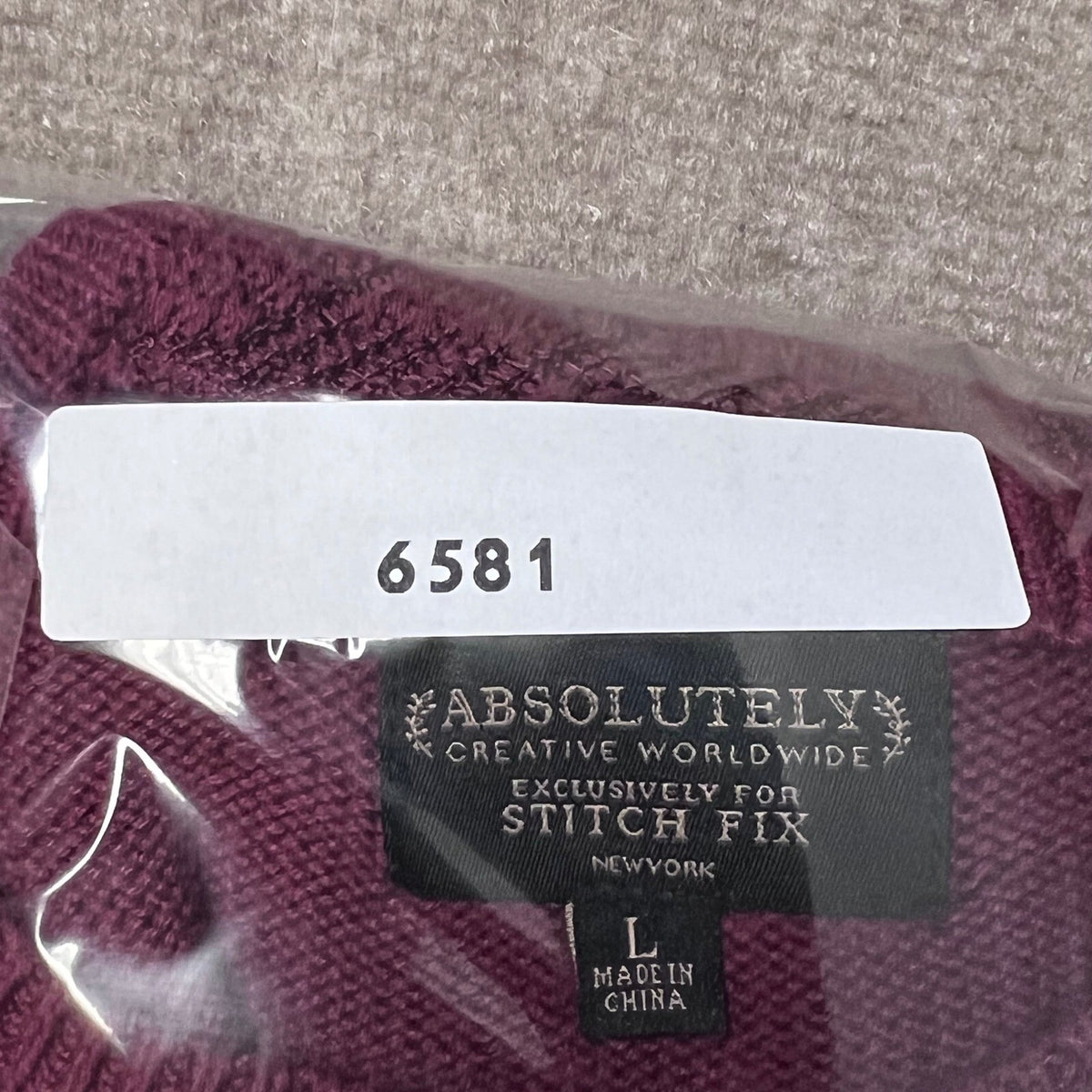 Absolutely Creative Worldwide Stitch Fix Burgundy Knit Sweater - L