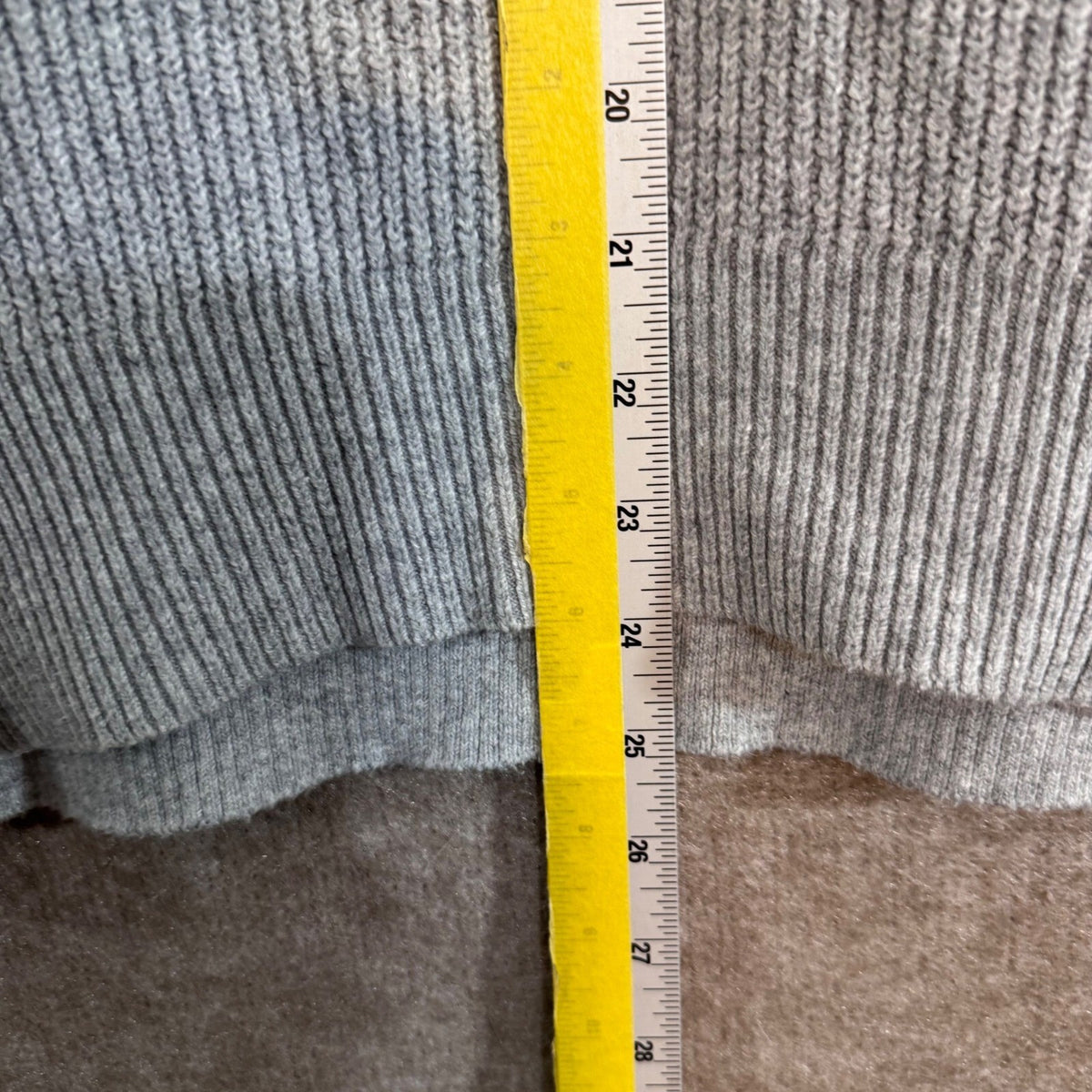 Old Navy V Neck Sweater Womens XL Gray Ribbed Knit Long Sleeve Cotton Blend Cozy